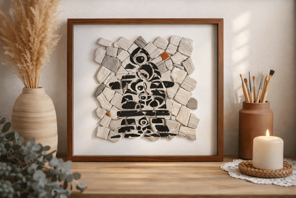 FRAGMENT OF ORIGIN | Engraved Stone Wall Art | Contemporary Collector’s Piece