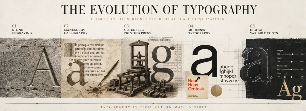 The evolution of typography